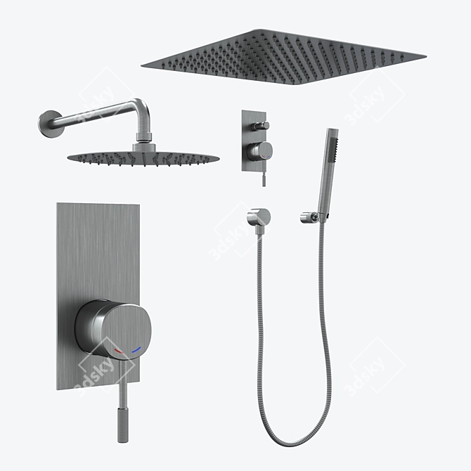 Imprese Brenta 1  Shower Set with TurboSmooth 3D model image 1