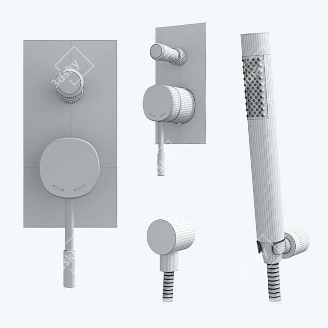 Imprese Brenta 1  Shower Set with TurboSmooth 3D model image 4