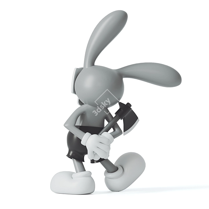 V-Ray Render Rabbit: 46580 Polys 3D model image 2