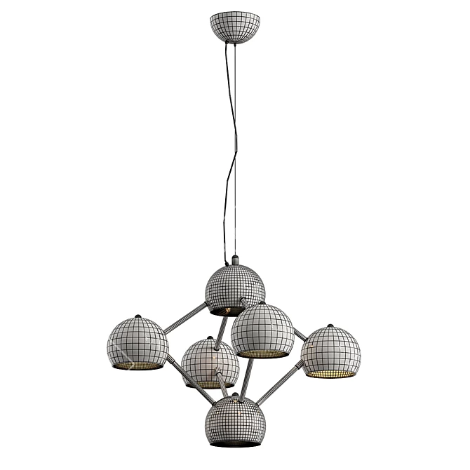 St Luce Rottura: Striking Pendant Chandelier 3D model image 2