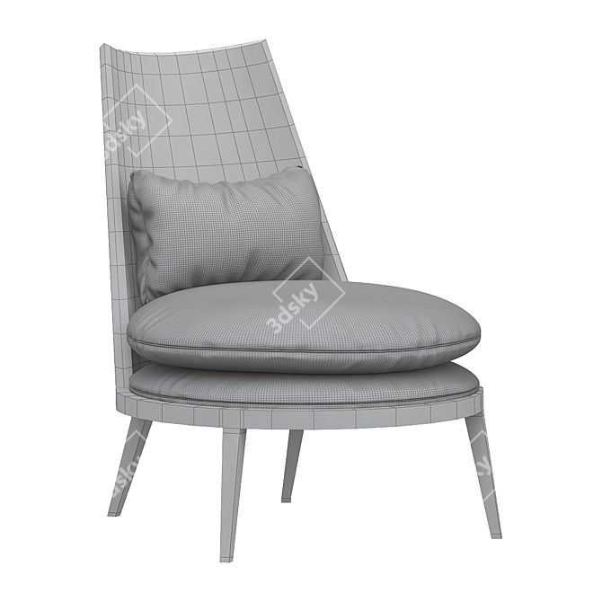 Elegant Aurora Cantori Chair 3D model image 2