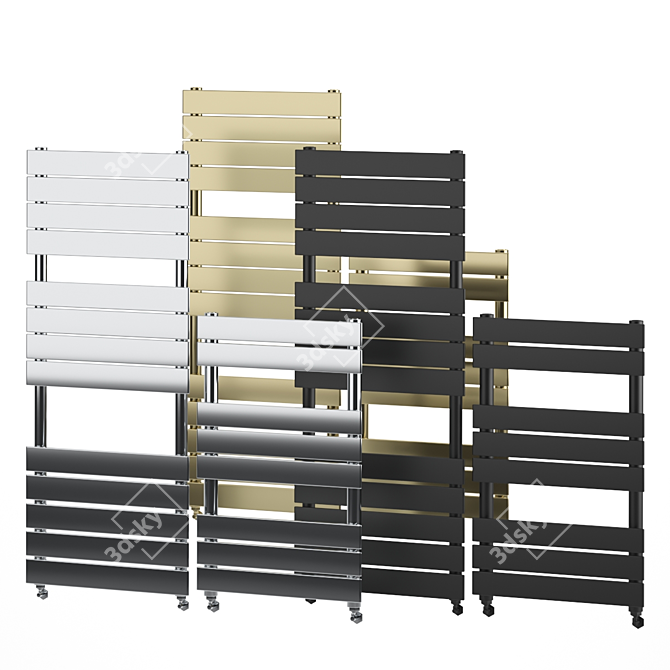 Luxury Milan Heated Towel Rail 3D model image 2