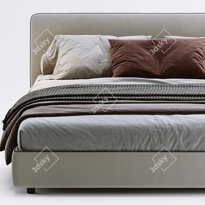 Elegant Bonaldo Tonight Bed 3D model image 3