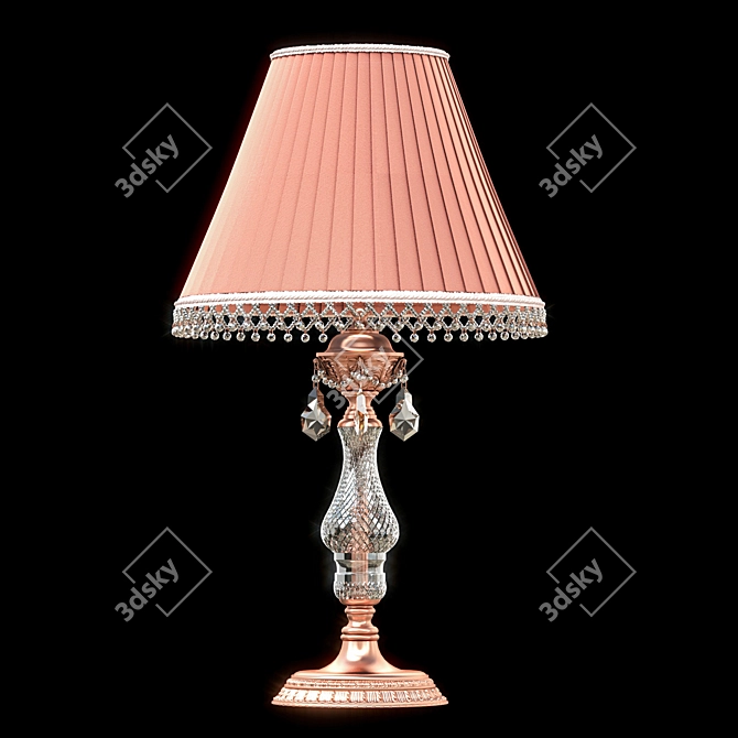 Crystal Cascade Pendant Lamp 3D model image 1