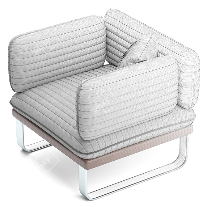 Outdoor Bliss: Armchair Collection 3D model image 4