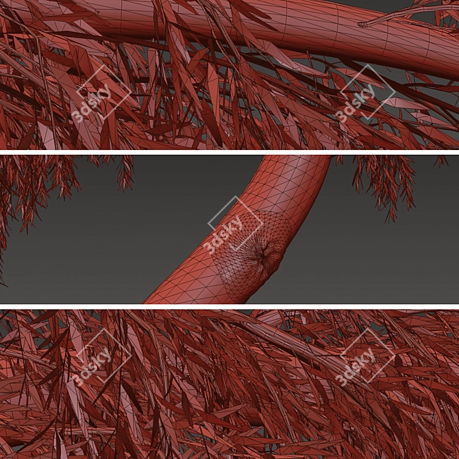 Graceful Weeping Larix Tree Set 3D model image 7