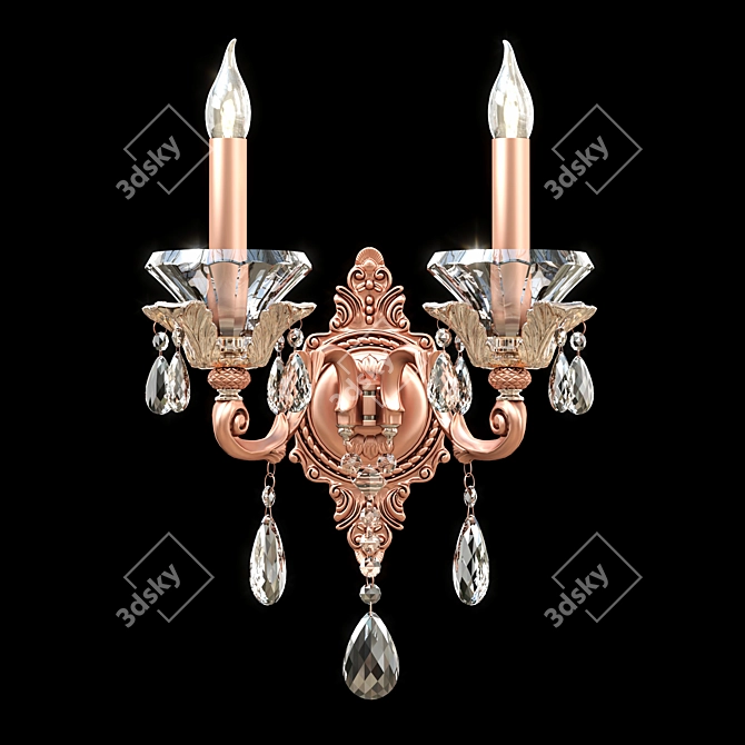 Crystal Cascade Pendant Light 3D model image 1