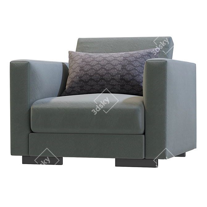 Luxurious Magnum Armchair: Flexible Comfort 3D model image 2