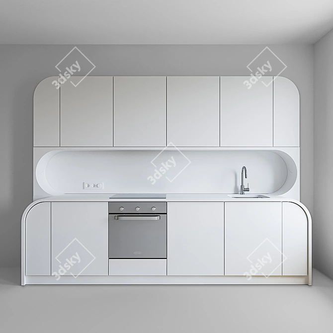 Custom Design Kitchen 3D model image 1