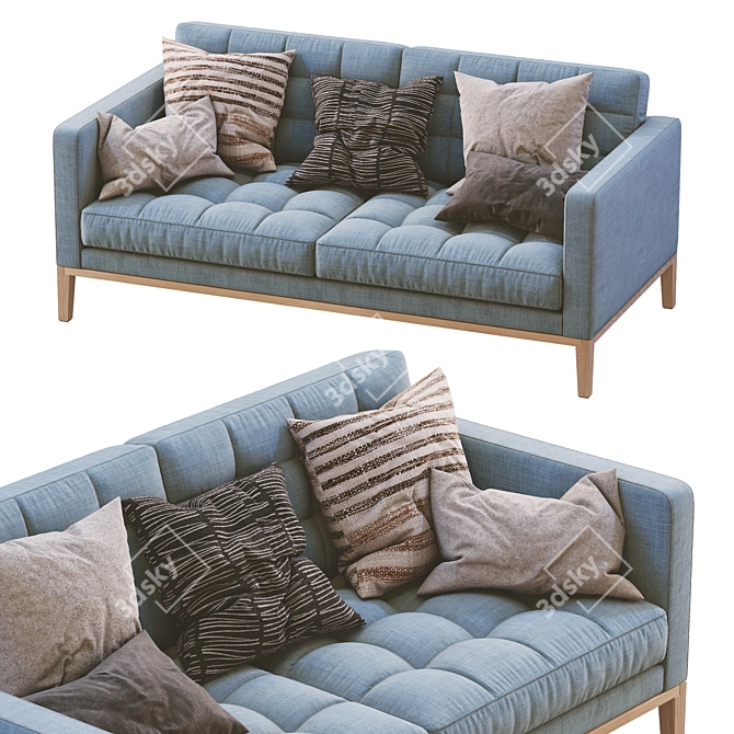 Contemporary AC Lounge Sofa 3D model image 1