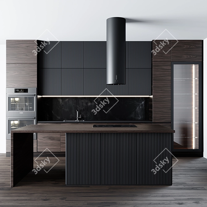 Sleek Isola Gloss Plus Hood 3D model image 1