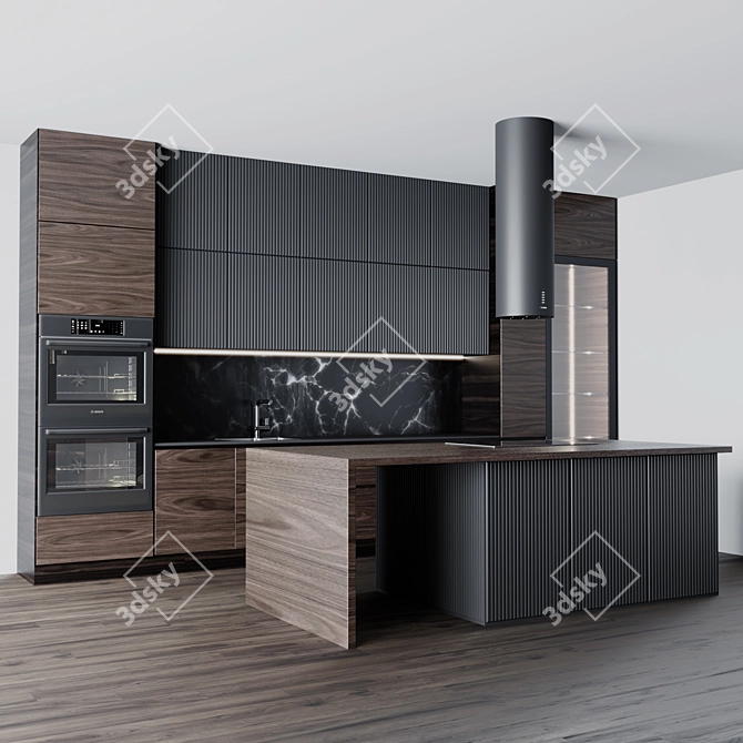 Sleek Isola Gloss Plus Hood 3D model image 9