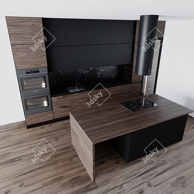 Sleek Isola Gloss Plus Hood 3D model image 11