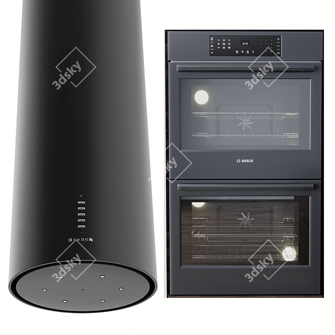 Sleek Isola Gloss Plus Hood 3D model image 12