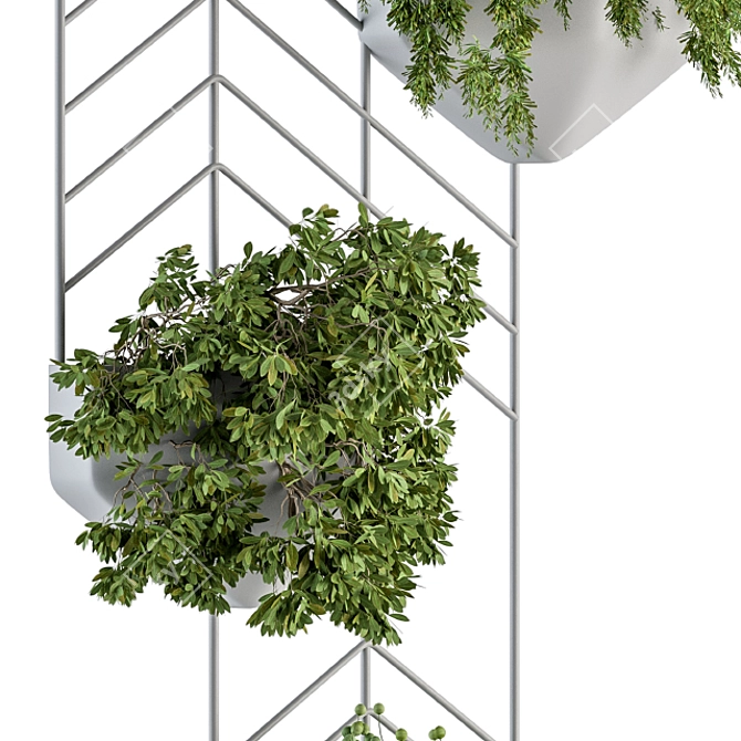 Wall Mounted Plant Pot - Indoor Decor 3D model image 3