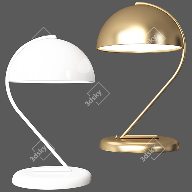 Elegant Desk Lamp: Jean Perzel 2013 3D model image 4