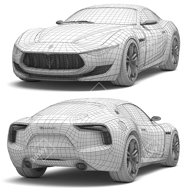 Masterful Maserati Alfieri 3D model image 3
