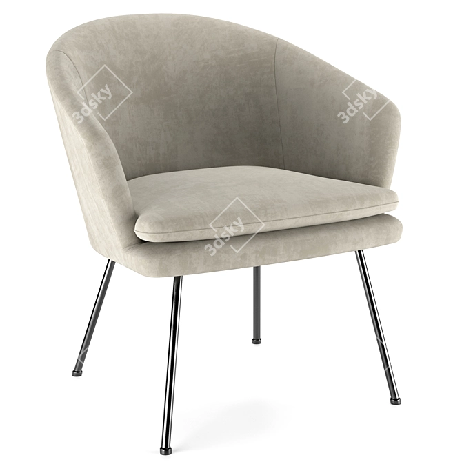 Modern Dexter Armchair 3D model image 1