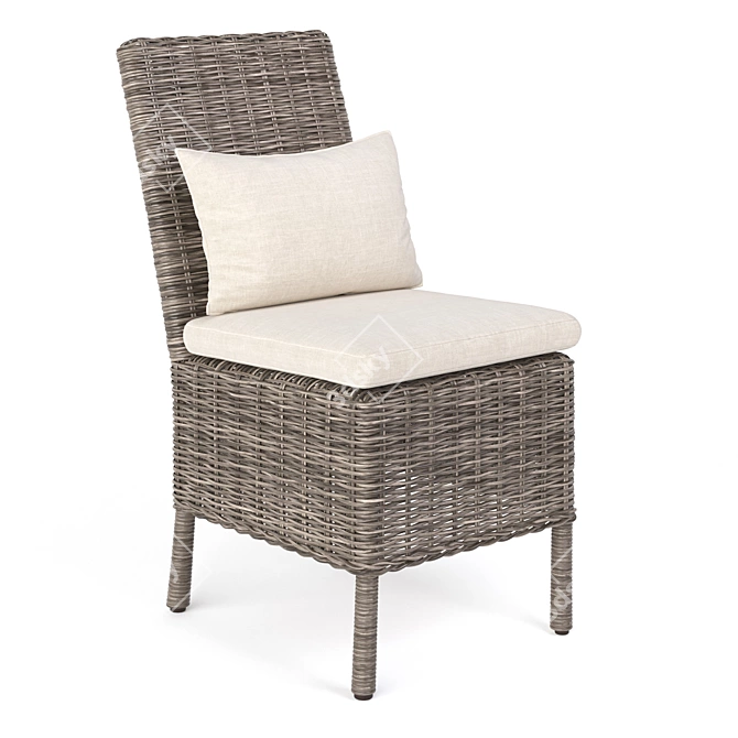 Huntington All-Weather Wicker Chair 3D model image 1