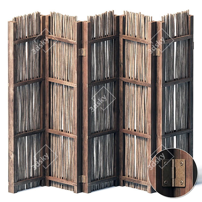 Elegant Screen Branch Decor 3D model image 1