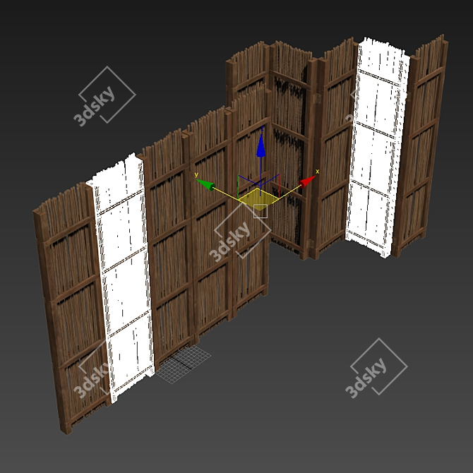 Elegant Screen Branch Decor 3D model image 6