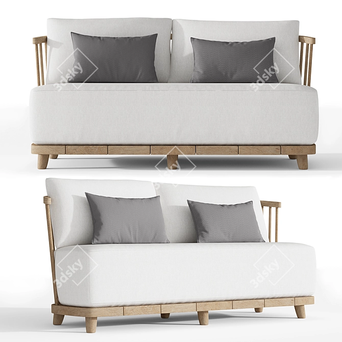 Restoration Hardware Cala Sofa: Modern and Stylish Comfort 3D model image 1