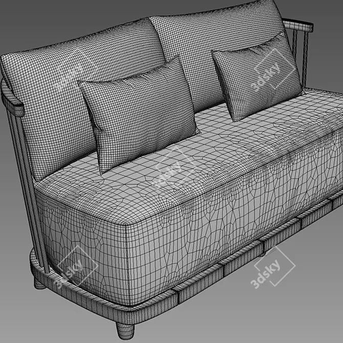 Restoration Hardware Cala Sofa: Modern and Stylish Comfort 3D model image 3