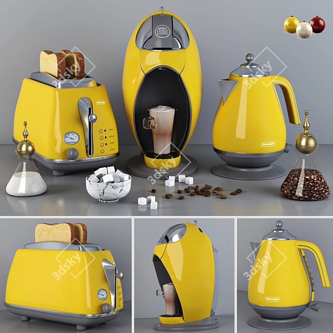 Delonghi Kitchen Set: Stylish and Functional 3D model image 1