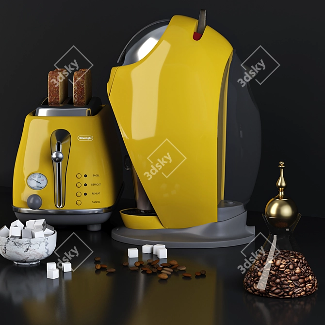 Delonghi Kitchen Set: Stylish and Functional 3D model image 4