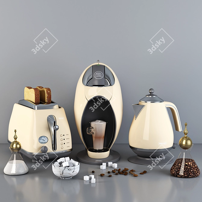 Delonghi Kitchen Set: Stylish and Functional 3D model image 6