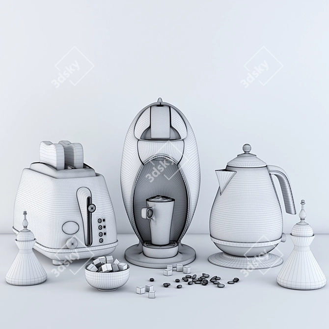 Delonghi Kitchen Set: Stylish and Functional 3D model image 7