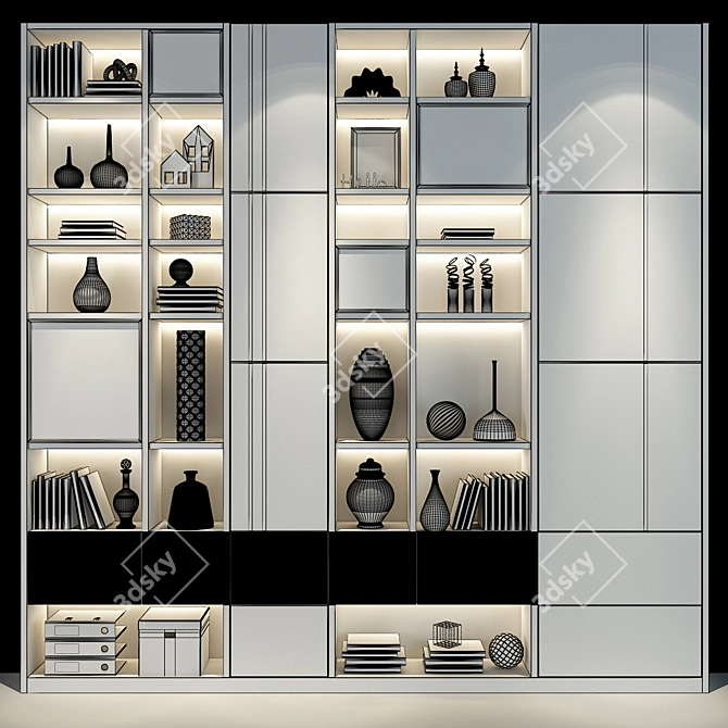 Modern Cabinet Rack | 0440 3D model image 2