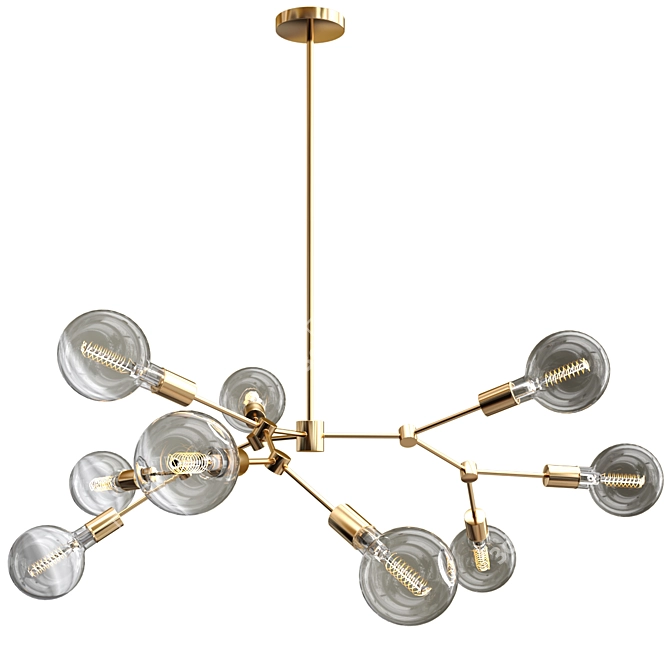 Scandi Sphere Chandelier: LEGYI 3D model image 1