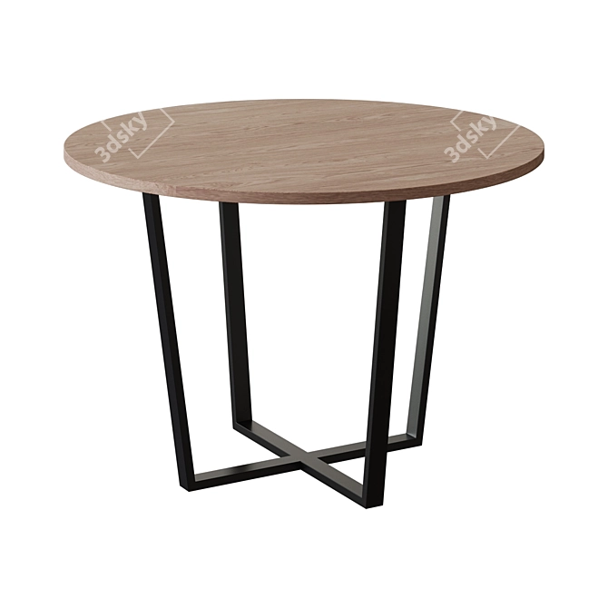 Modern Round Dining Table 3D model image 1