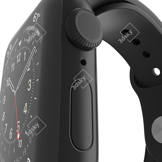 Apple Watch Series 6: Sleek Space Gray Elegance 3D model image 5