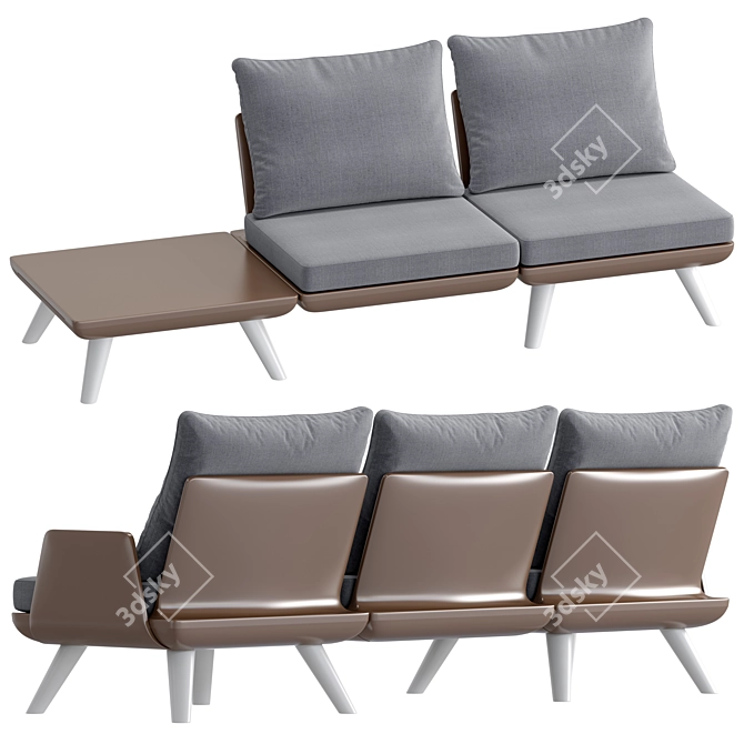 Luxury Outdoor Seating: Myyour SAMURAI Sofa 3D model image 2