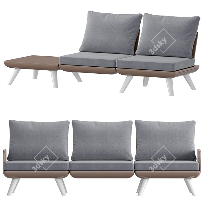 Luxury Outdoor Seating: Myyour SAMURAI Sofa 3D model image 3