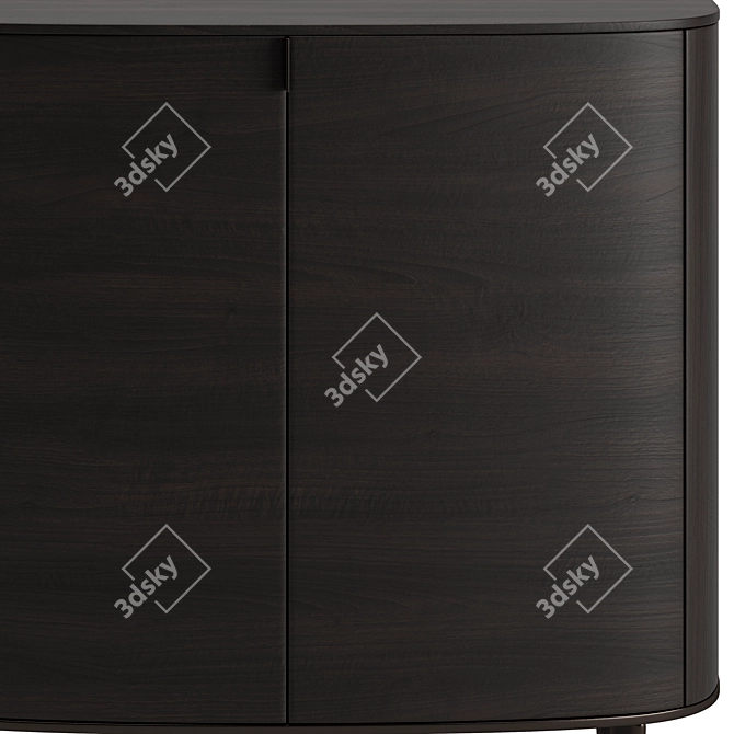 Elegant Wood & Metal Sideboards 3D model image 3