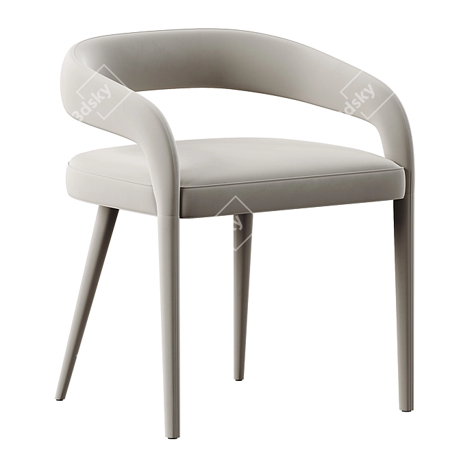 Elegant Lisette White Chair 3D model image 1