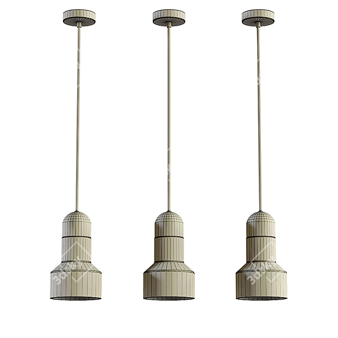 Jazz Stone Pendant Lamp: Elegant Illumination for Modern Interiors 3D model image 3