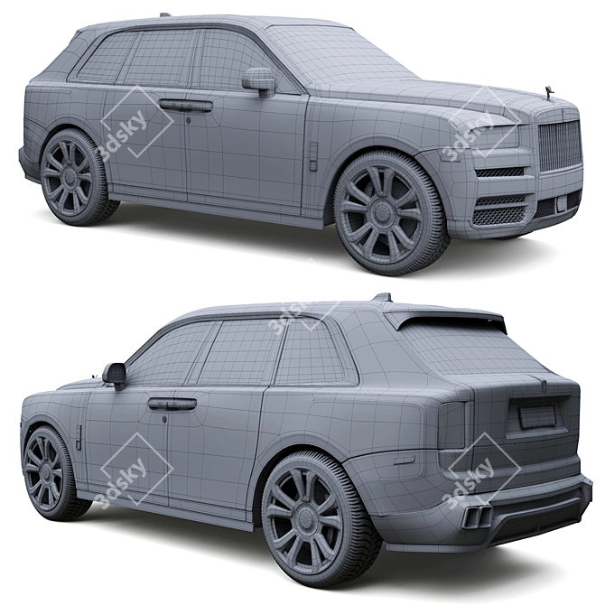 Luxury Rolls-Royce Cullinan: Premium Model 3D model image 6