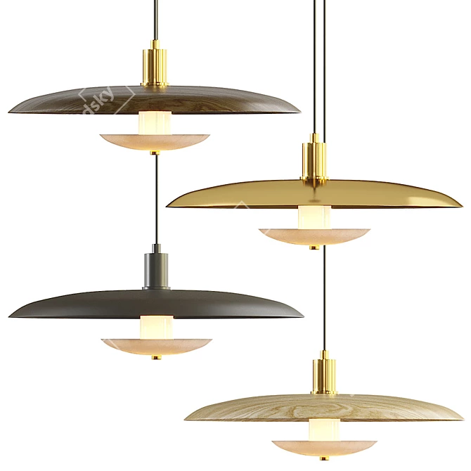 Reason Pendant Lamp: Stylish Lighting Solution 3D model image 1