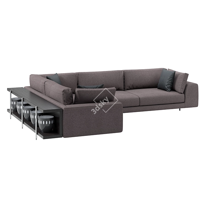 Italian Corner Sofa Argo: Stylish and Functional 3D model image 2