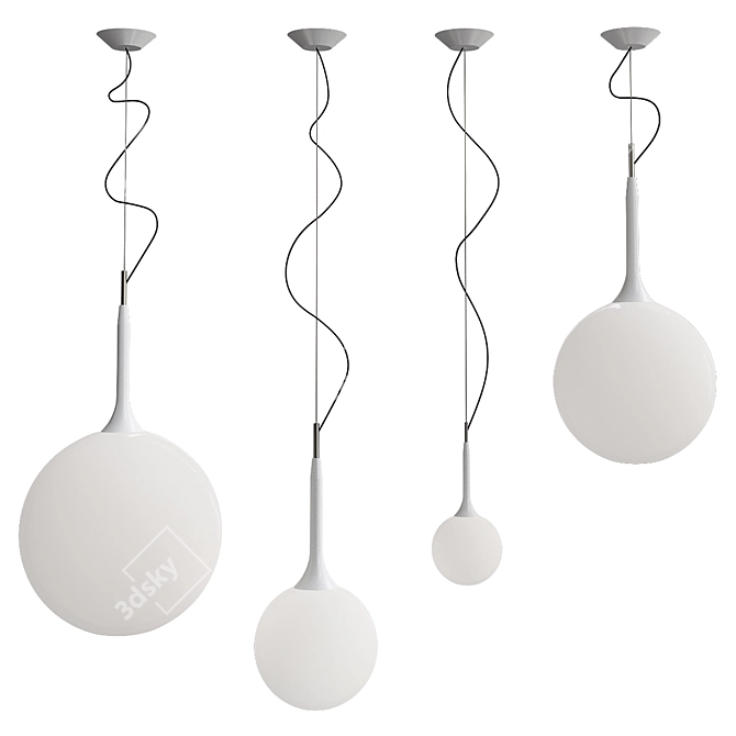 Modern Artemide Castore 42 Pendant 3D model image 1