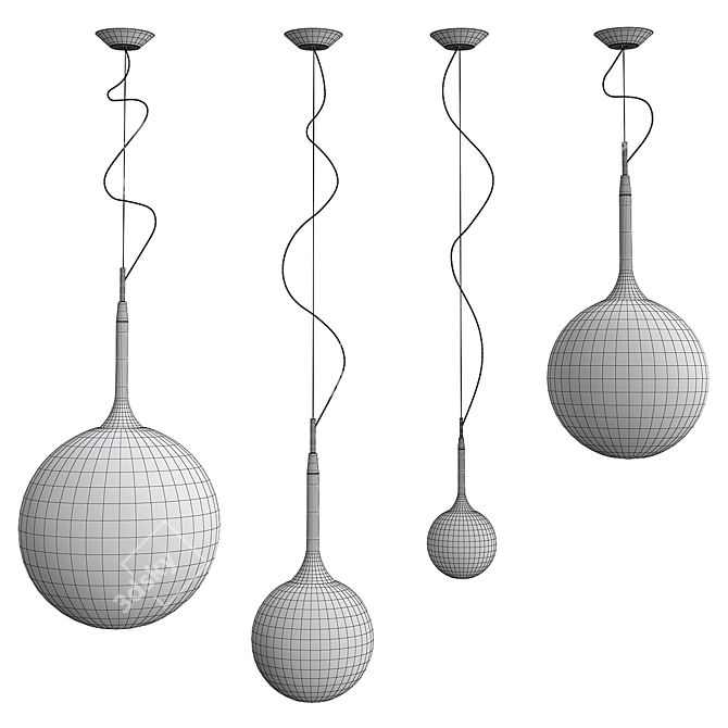 Modern Artemide Castore 42 Pendant 3D model image 2