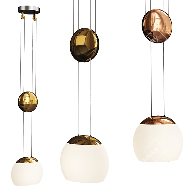 Sleek Jojo Mini Pendant Light 3D model image 1