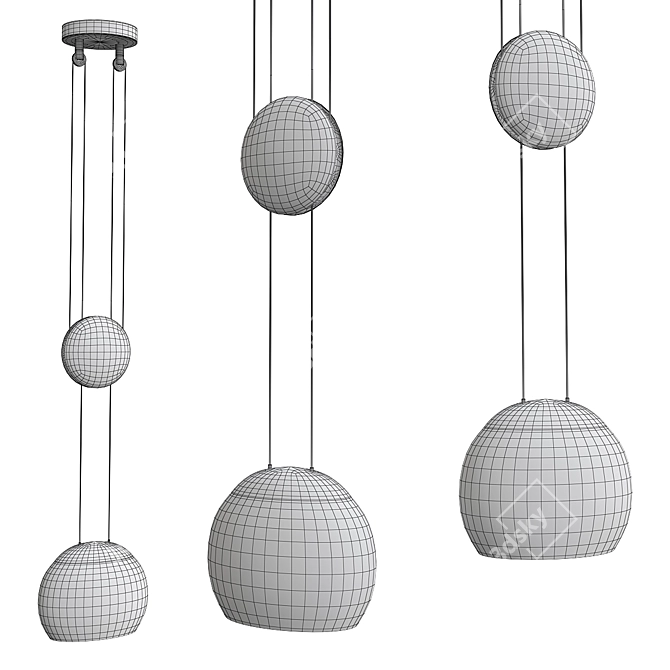 Sleek Jojo Mini Pendant Light 3D model image 2