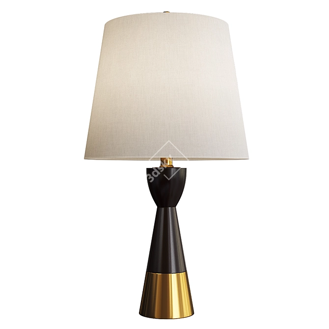 Elegant Caldarra Table Lamp Duo 3D model image 1