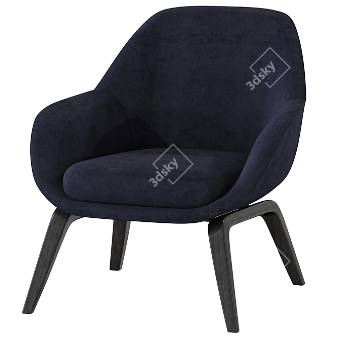 Modern Aisha Armchairs: Sleek & Stylish 3D model image 1