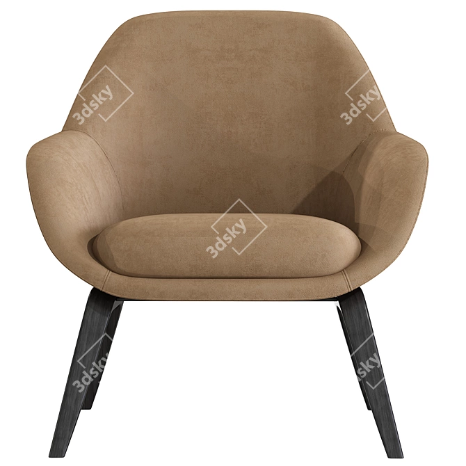 Modern Aisha Armchairs: Sleek & Stylish 3D model image 4